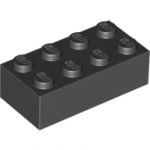 2x4 LEGO® Brick (Black)