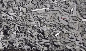 1kg Lots of Pre-Owned MIXED GREY LEGO® (PRE-OWNED)