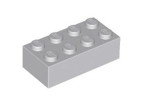 Bulk Lot of 2x4 LEGO® Brick (Light Bluish Grey)