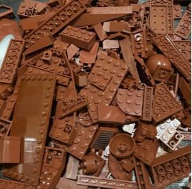 1kg Lots of Pre-Owned BROWN TAN LEGO® (PRE-OWNED)