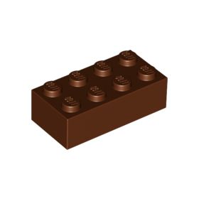 2x4 LEGO® Brick (Reddish Brown)